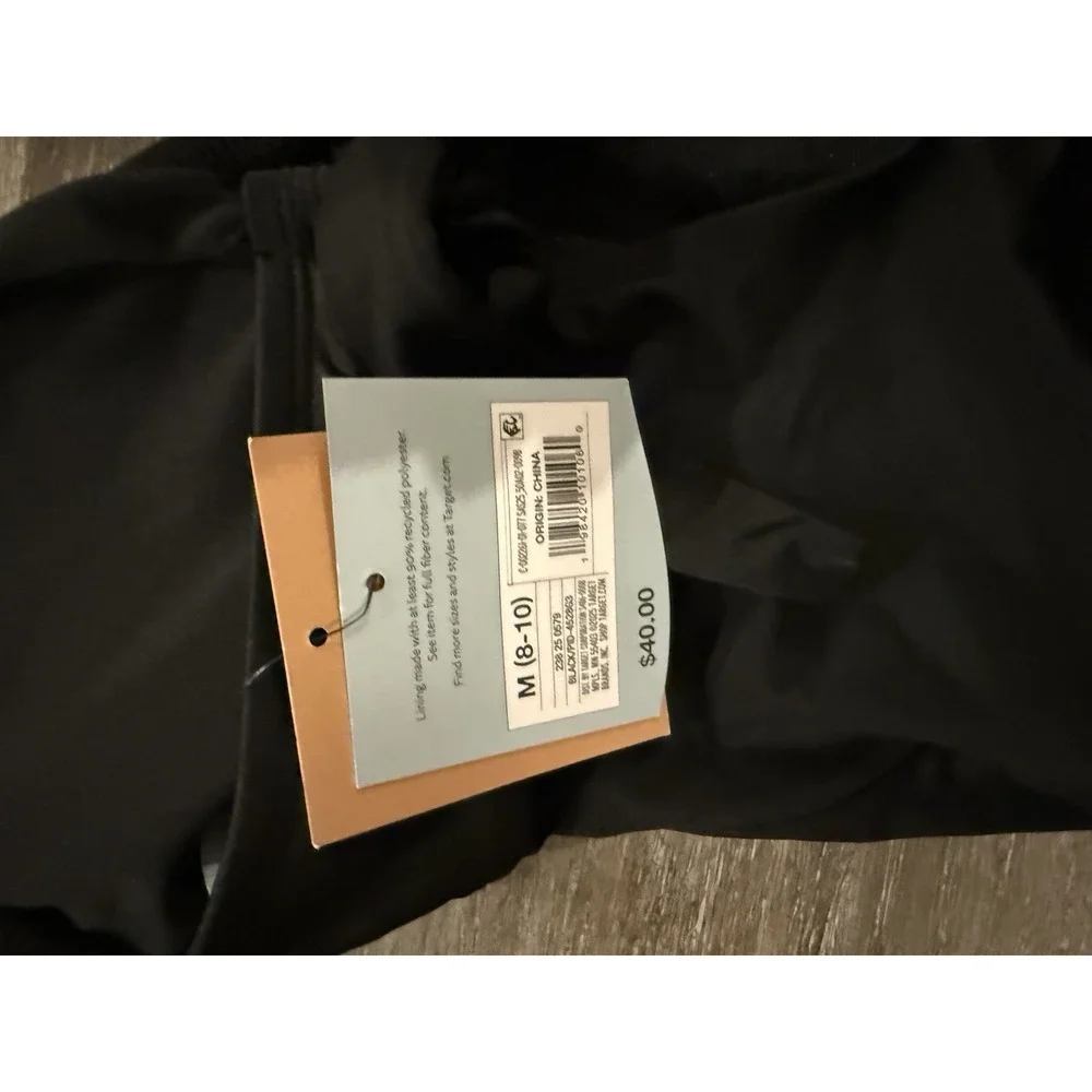 Women's‎ 8-10 Plunge Neck Tummy Control Full Coverage Black One Piece